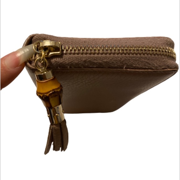 ❤️ Authentic Gucci Dusty Rose/Rustic Pink Mauve Leather Zip Around Wallet - Picture 9 of 16